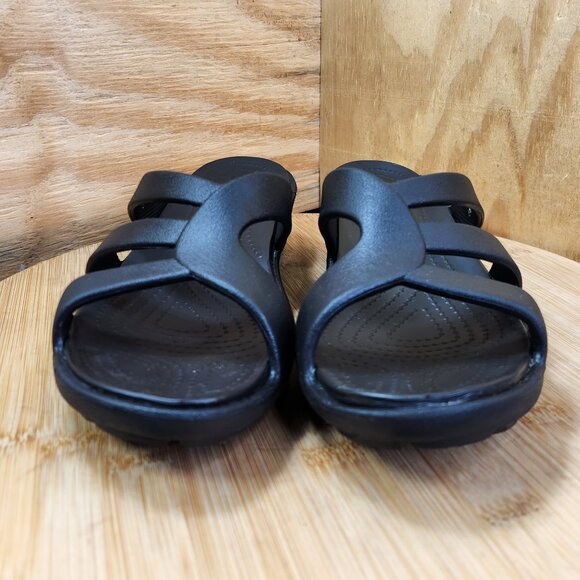 Crocs Sanrah Strappy Wedge Slide Sandals - Picture 2 of 9